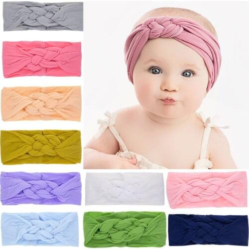 Nylon Baby Headband Chinese Knot Head wrap Braided Baby Hair Bands Infant Hair Accessories for Baby Girls 10 Colors