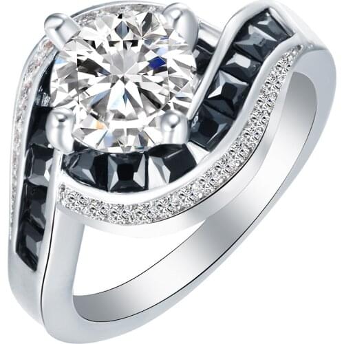 New Silver color Rings For Wedding Engagement Rings Cubic Zirconia Jewelry Women Love Bague Anillos Mujer Gift Size 6/7/8/9/10