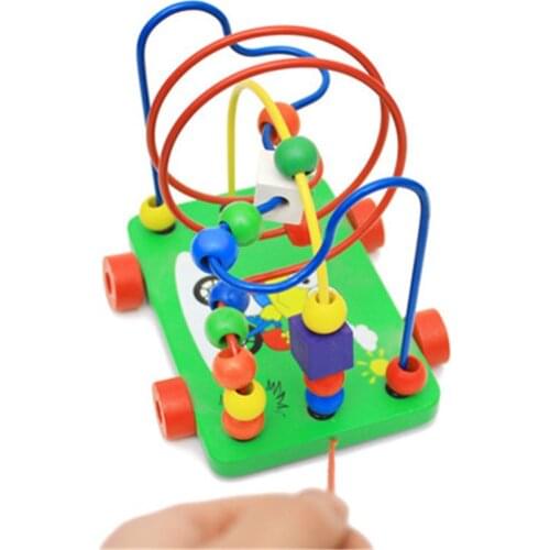 New trailer Beaded Mathematics Educational toy 3D Wooden Montessori Teaching Aids Counting Rod Kids Preschool Math Learning Toy