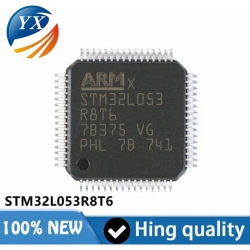 Original authentic STM32L053R8T6 LQFP-64 ARM Cortex-M0+ 32-bit microcontroller 32MHz/64KB flash memory, EEPROM: 2KB, RAM: 8KB