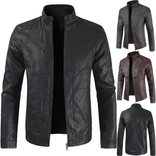 SHABIQI 2019 autumn Quality Leather Jacket Men New arrive brand motorcycle leather jacket man leather coats