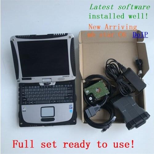 Full set MB Star C6 SD c6 X-ntry DOIP with CF-19 laptop CF19 8G toughbook OBD2 Diagnosis Multiplexer Software 2020 mb diagnosis