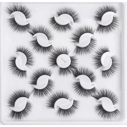 Pro 13Pairs 3D Faux Mink Lashes Natural Long False Eyelashes Volume Fake Lashes Makeup Extension Eyelash maquiagem New