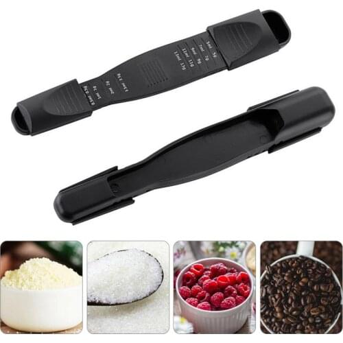 Adjustable Multi-purpose Kitchen Plastic Double-headed Nine-level Multi-scale Measuring Spoon For Kitchen Cooking And Baking