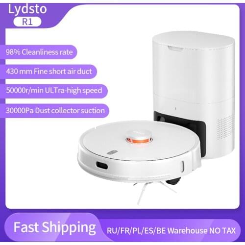 Lydsto R1 Vacuum Cleaner Robot Auto Emptying Dust Integrated Robot 2700pa Low Noise APP Control Sweep Mop Planed LDS Smart Home