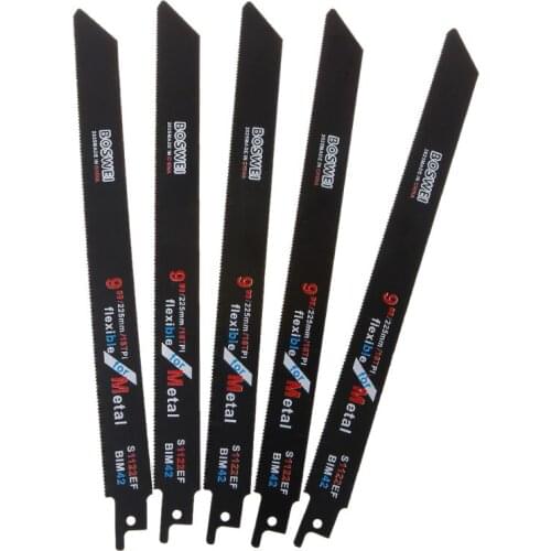 5Pcs 227mm 228mm 230mm Reciprocating Sabre Saw Blades For Cutting Metal Professional 4'' 6'' 9'' T123XF S1122EF S1122BF