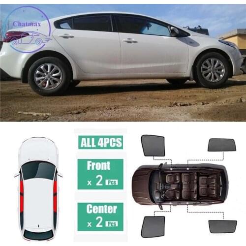 For Kia K3 2013-2018 Window Sunshade UV Protection Ray Blocking Mesh Visor Laser Black Net Yarn