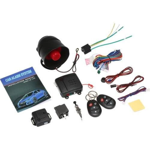 Universal Car Vehicle Security System Anti-theft System Burglar Alarm Protection 2 Remote Controller