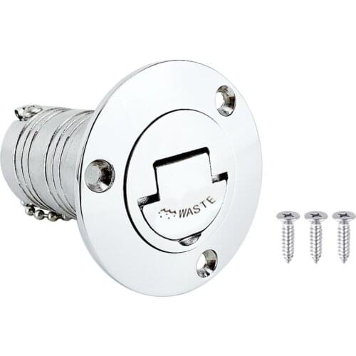 Universal Deck Gas Filler Keyless Cap 1-1/2" Silver WASTE Character Style