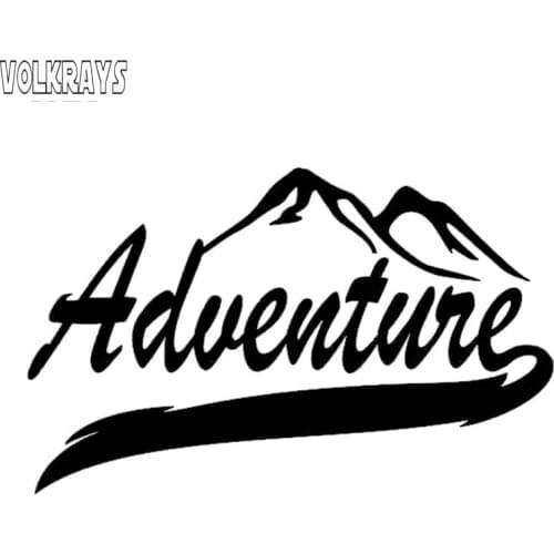 Volkrays Fashion Car Sticker Adventure Camping Hiker Outdoor Sportsman Motorcycle Reflective Vinyl Decal Black/Silver,10cm*16cm