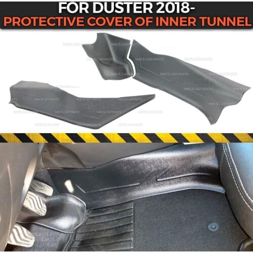 Protective covers for Dacia Duster 2018- / Renault Duster 2021- of inner tunnel ABS plastic protection of carpet molding