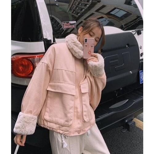 Winter Women Corduroy Jackets Single Breasted Thicken Coat 2020 Autumn New Casual Solid Long Sleeve Velvet Outerwear CL761