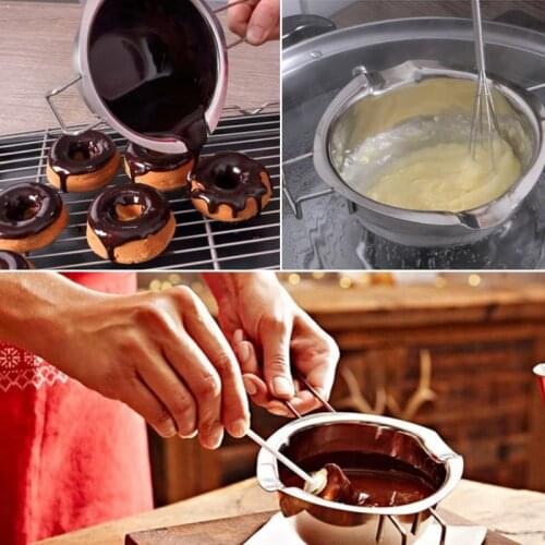 1pcs Hot Selling Universal Healthy Boiler Stainless Baking Cheese Tools Caramel Pot Pan Chocolate Melt Steel Melt Butter U4H1