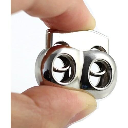10pcs Pack Cord Lock Toggle Stopper Bean Metal Silver Size: 25mm*21mm*7mm Toggle Clip NK216
