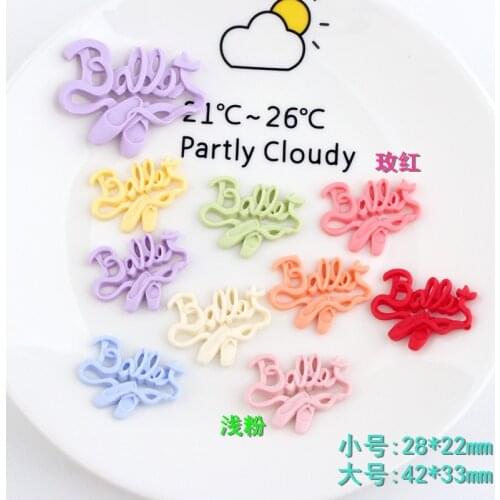 20Pcs Kawaii Ballet Shoes Letter Card Flat back Resin Cabochon Scrapbooking For Phone Decor Embellishments DIY Accessories