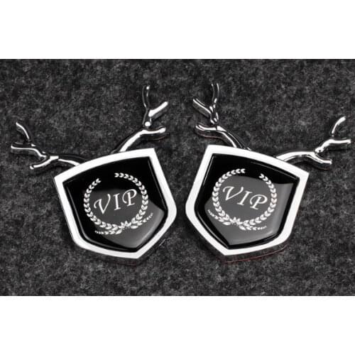 2pcs 3D VIP Luxury Car Trunk Rear Fender Emblem Badge Decal Stickers JDM JP ABS