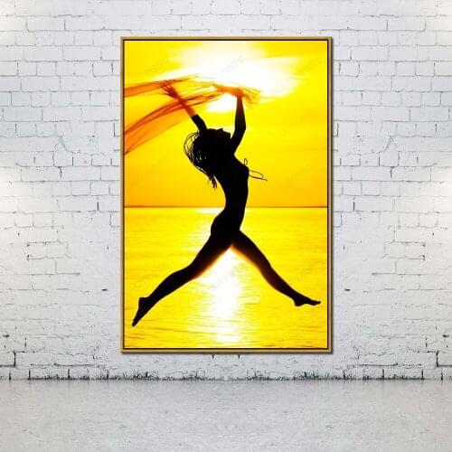 Artcozy Oil Canvas Painting happiness dancing For Home Decoration Wall Art