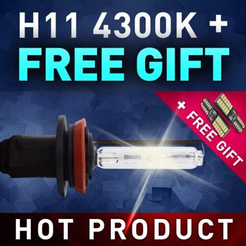 Car Styling 1 Pair 35W H11 Bulb HID Lamp Light Car Headlight Replacement 4300K GLOWTEC