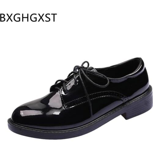 Brand comfortable shoes women casual fashion ladies oxford shoes women designer Harajuku Patent leather shoes women buty damski