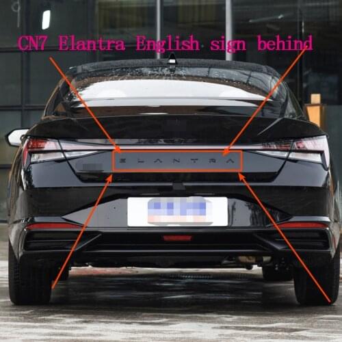 Black EMBLEM ELANTRA FOR 2020 ELANTRA CN7 Trunk EMBLEM