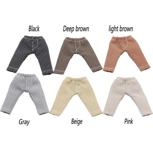 Ob11 baby clothes For 1/12 bjd GSC DDF piccordo plain Molly lovely Plaid Pants Accessories