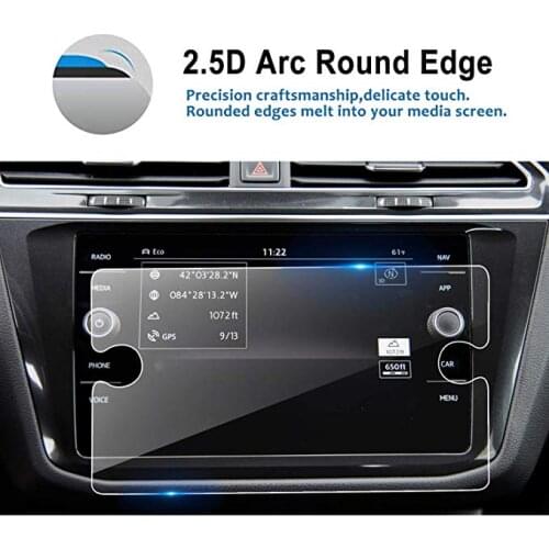 For Volkswagen Tiguan 2018 2019 8 Inch Tempered Glass Car Navigation Screen Protector Tempered Glass Center Touch