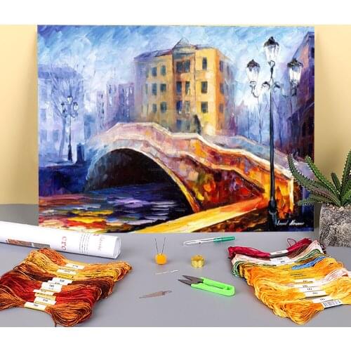 Emotional Autumn Pre-Printed 11CT Cross-Stitch Embroidery Set DMC Threads Handmade Sewing Craft Handicraft Counted Different