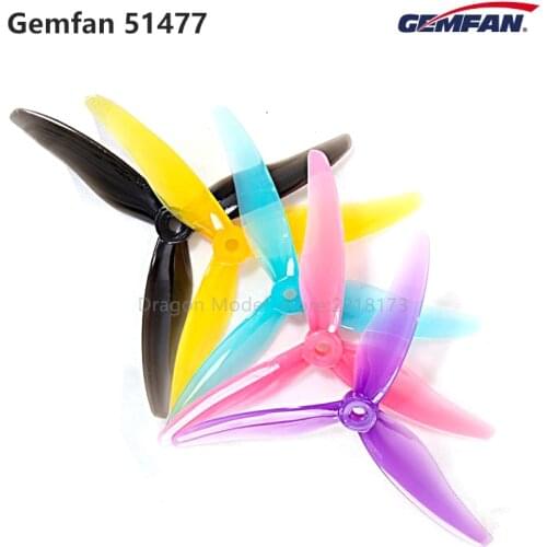 Gemfan Hurricane 51477 5.1X4.77X3 3-Blade PC Propeller for RC FPV Racing Freestyle 5inch 5.1inch 4S 6S Drones 2206 2306 2407