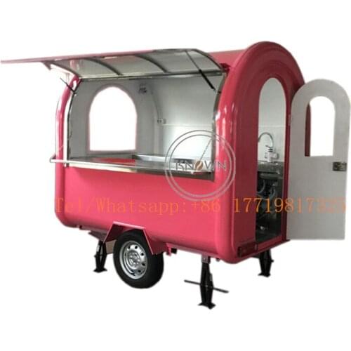 KN-Y220B Street Outdoor Beach Mobile Deep Fryer Bbq Churros Taco Vending Bakery Ice Cream Fast Food Cart Trailer