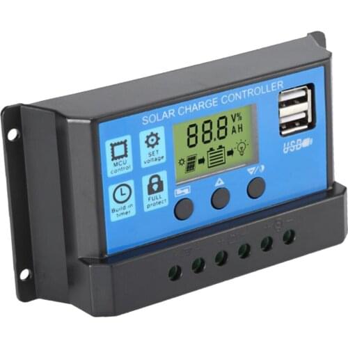60A PWM Solar Charge Controller, Solar Cell Panel Charger Regulator, High-power Charging Mode, Ultra-low Heat