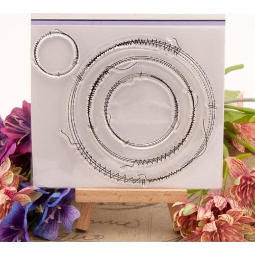 Round Background Clear Stamp/Seal for DIY Scrapbooking/photo Album Decorative Clear Stamp Sheets T1194