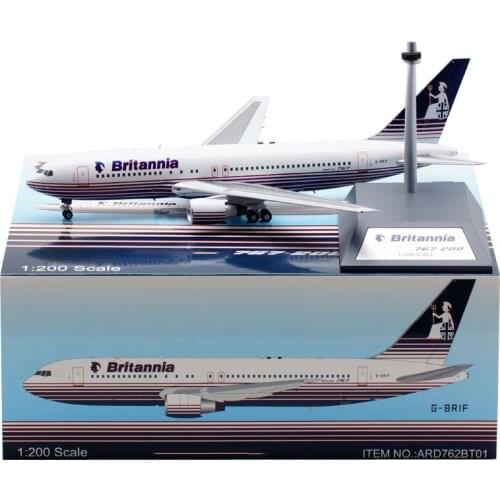 Diecast 1/200 Scale B767-200 G-BRIF Britannia Airlines Aircraft Airplane Models Adult Toys for Display Show Souvenir