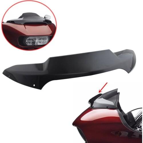 Motorcycle Windshield Fits for Road Glide FLTRX Special FLTRXS 2015-2017 4.5" Windscreen Upper Fairing Wind Deflector Black