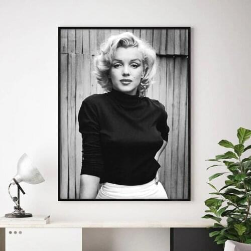 Monroe 1960s Movie Fashion Poster Prints Black and White Photography Wall Picture Canvas Painting Home Wall Art Decor