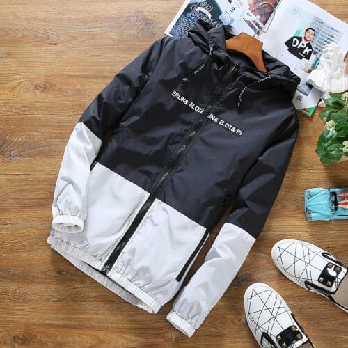 Male Summer Windbreaker Mens Sun Protection Clothing Coats Jackets Men Hooded Thin Light Patchwork Jacket Outwear