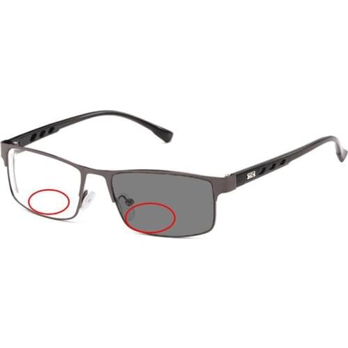 New Men Bifocals Photochromic Reading Sunglasses Male Look Near Far Presbyopic Sun Glasses Travel Driving Spectacles Magnifier