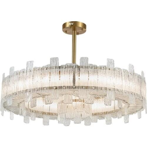 New Modern Chandeliers Lighting AC90-260V Creative Design Crystal Glass Light Fixture Foyer Dining Room Metal Suspension Lamp