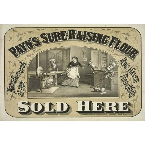 Payns Self Raising Flour 12x8 Inch Vintage Retro Decor Metal Tin Sign