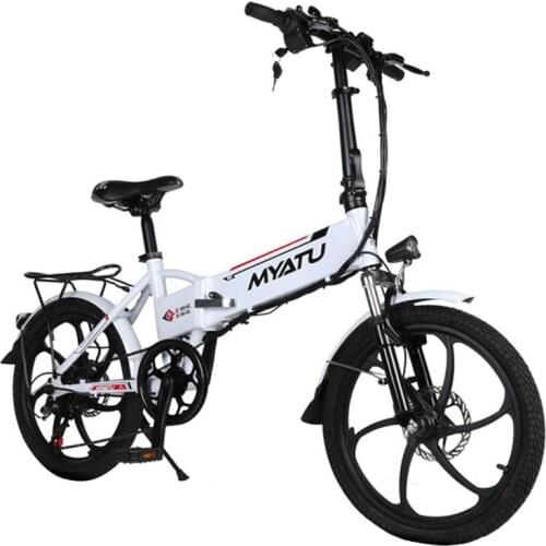 Foldable Electric Bike 20 Inch 2 Wheel Electric Bicycles 7 Speed Mountain E Bike 250W 48V 10AH Electric Bike Bicycle White/Black