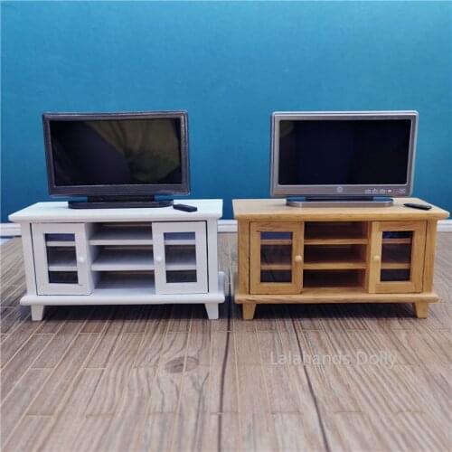 1:12 OB11 Dollhouse Mini TV Cabinet, TV Model Props, Miniature Furniture, Living Room, Bedroom, Scene Decorations Accessories