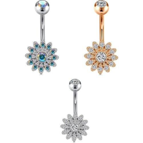 1PC 14G lovely Belly button piercing Stainless steel jewelry woman 10mm Navel earring Fashion jewelry