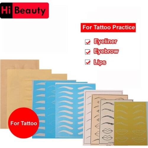 10pcs/lot Silicone Tattoo Training Skin Permanent Makeup Eyebrow Tattoo Practice Skin Fake Practice Skin For Microblading Tattoo