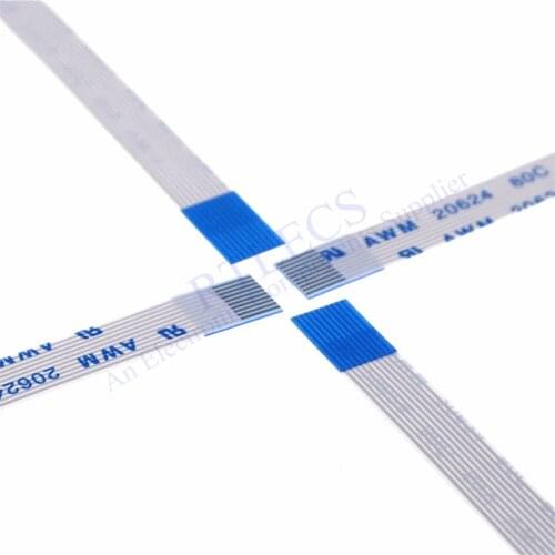 100pcs FFC FPC Flexible flat cable 10 PIN 0.5 mm pitch same ends Length 60 mm 80 100 120 150 200 250 300 400 500 mm ZIF