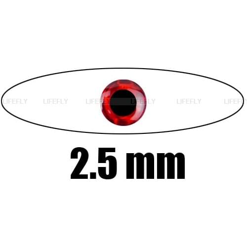 2.5mm 3D Red / Wholesale 1200 Soft Molded 3D Holographic Eyes, Fly Tying, Jig, Lure, Craft