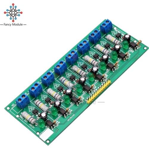 AC 220V MCU TTL Level 8-Channel Optocoupler Isolation Testing Board Isolated Detection Tester Module PLC Processors 8 Channel