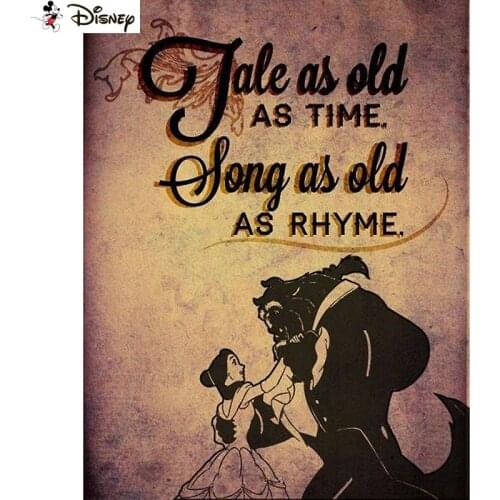 Disney 5D Diamond Embroidery Needlework Kit "Cartoon beauty beast" Diy Diamond Painting Cross Stitch Home Decoration Gift A01540