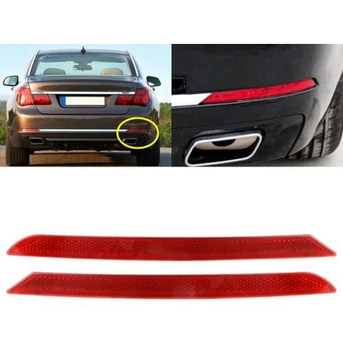 Car Red Rear Bumper Light Reflector Tail Lamp Warning Light Reflector Fog Lamp For-BMW F01 F02 2011-2015