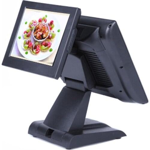 Dual screen 15+12 inch resistive screen POS system for restaurants POS machine Cash Register cashier POS terminal high quality