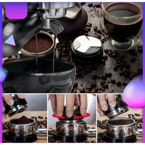 304 Stainless Steel Coffee Tamper 51MM/53MM/58MM Coffee Distributor Espresso Coffee Press Powder Hammer Coffee Accessories