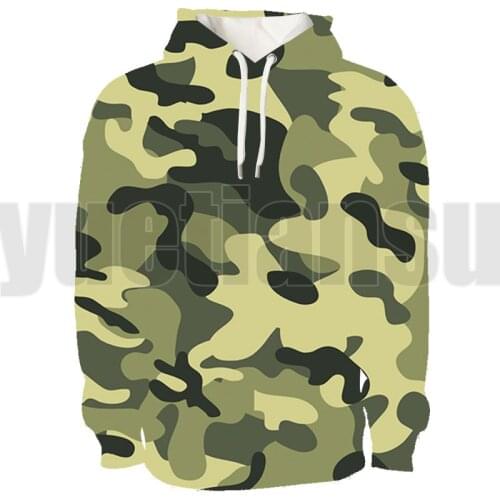 LUCKYFRIDAYF Mens Camouflage Hoodies